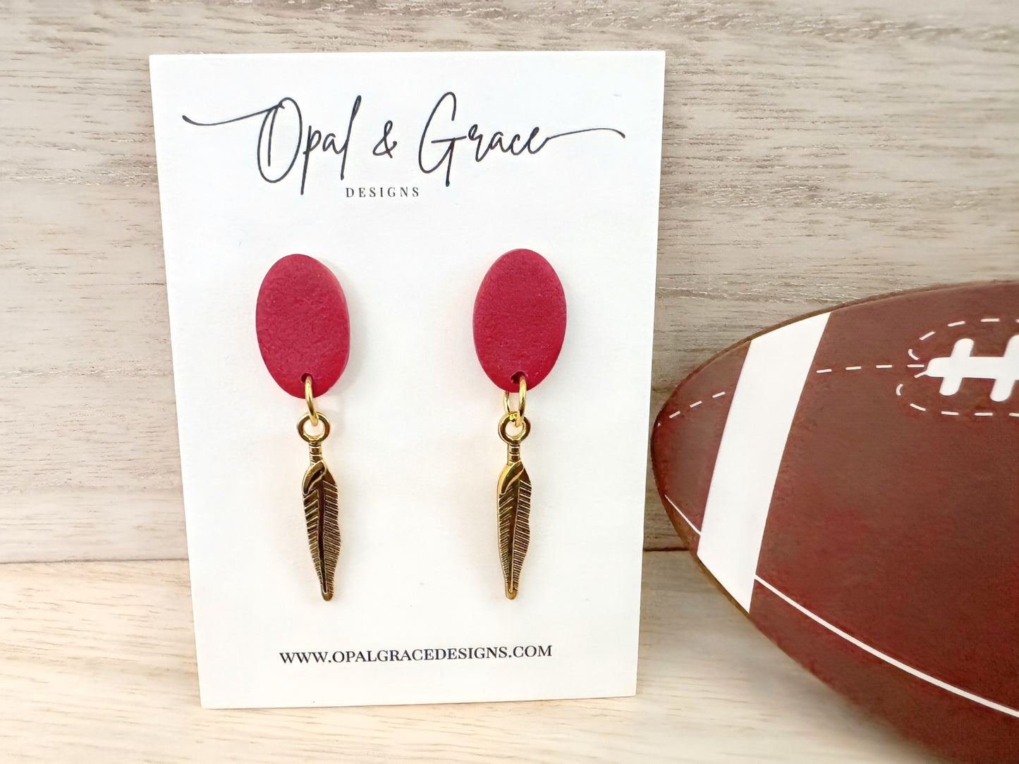 Garnet with gold feather