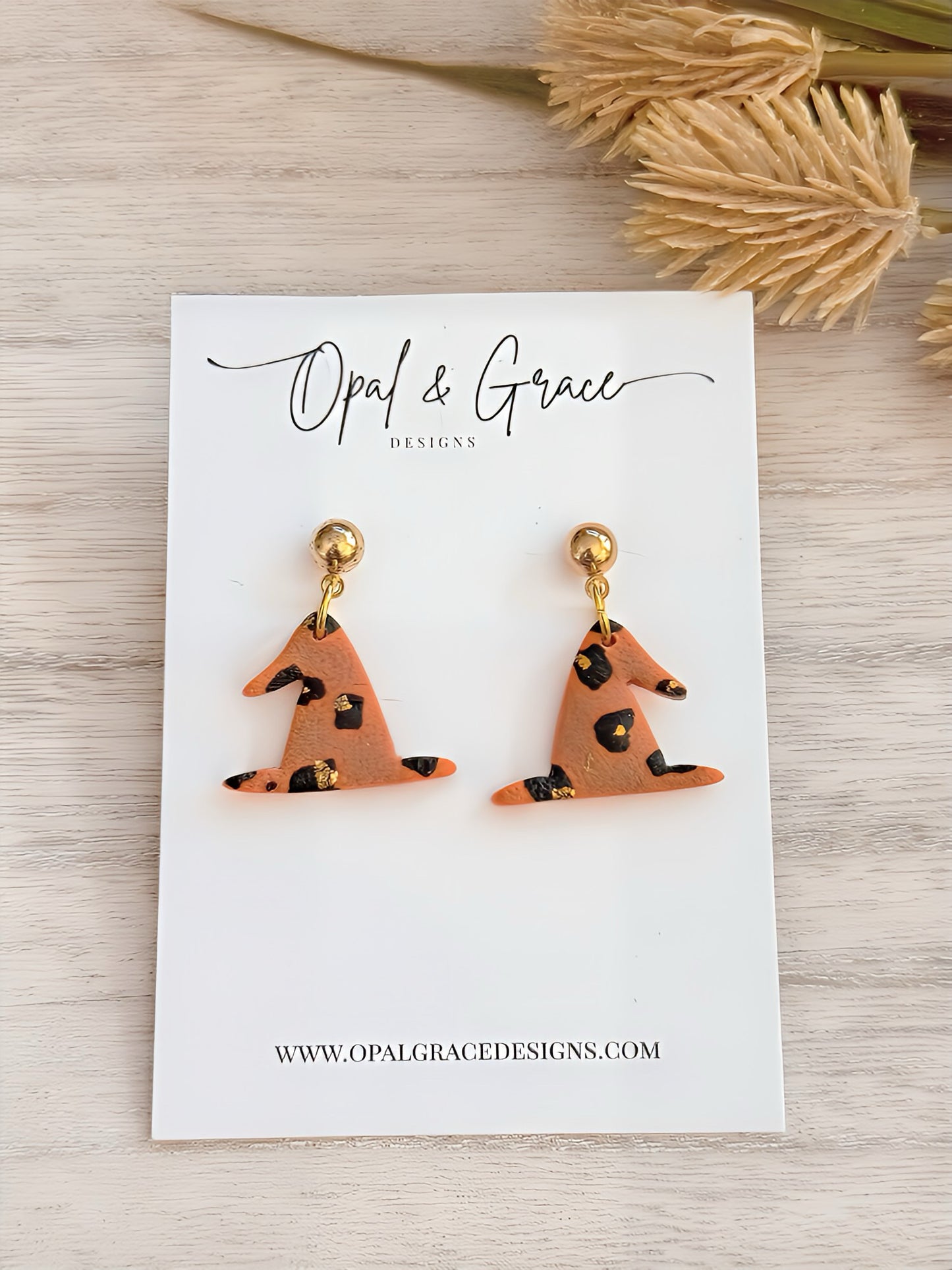 Fall Cheetah Print Witch hats