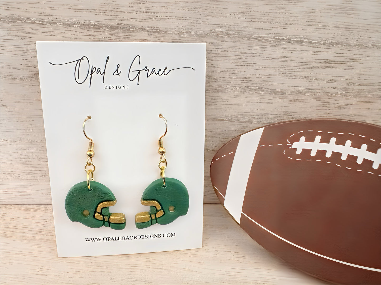 Green and gold helmet
